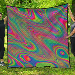 Psychedelic Rave Print Quilt