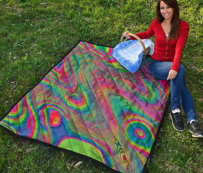Psychedelic Rave Print Quilt
