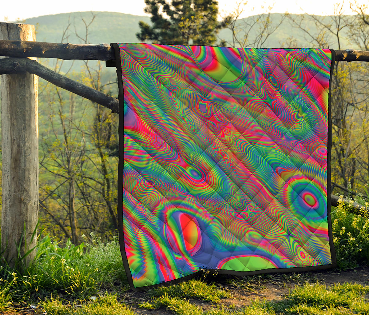 Psychedelic Rave Print Quilt