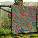Psychedelic Rave Print Quilt
