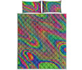Psychedelic Rave Print Quilt Bed Set