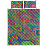 Psychedelic Rave Print Quilt Bed Set
