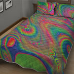 Psychedelic Rave Print Quilt Bed Set