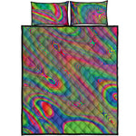 Psychedelic Rave Print Quilt Bed Set