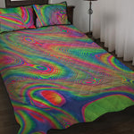 Psychedelic Rave Print Quilt Bed Set