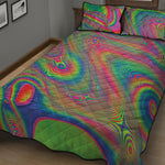 Psychedelic Rave Print Quilt Bed Set