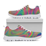 Psychedelic Rave Print White Sneakers