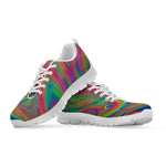 Psychedelic Rave Print White Sneakers