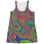Psychedelic Rave Print Women's Racerback Tank Top