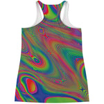 Psychedelic Rave Print Women's Racerback Tank Top