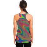 Psychedelic Rave Print Women's Racerback Tank Top