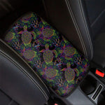 Psychedelic Sea Turtle Pattern Print Car Center Console Cover