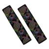 Psychedelic Sea Turtle Pattern Print Car Seat Belt Covers