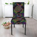 Psychedelic Sea Turtle Pattern Print Dining Chair Slipcover