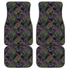 Psychedelic Sea Turtle Pattern Print Front and Back Car Floor Mats