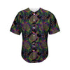 Psychedelic Sea Turtle Pattern Print Men's Baseball Jersey