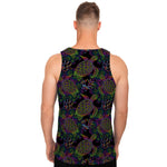 Psychedelic Sea Turtle Pattern Print Men's Tank Top