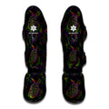 Psychedelic Sea Turtle Pattern Print Muay Thai Shin Guards