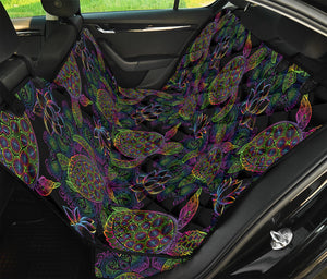 Psychedelic Sea Turtle Pattern Print Pet Car Back Seat Cover