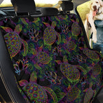 Psychedelic Sea Turtle Pattern Print Pet Car Back Seat Cover