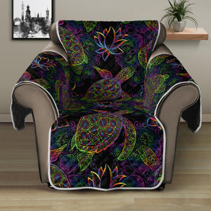 Psychedelic Sea Turtle Pattern Print Recliner Protector