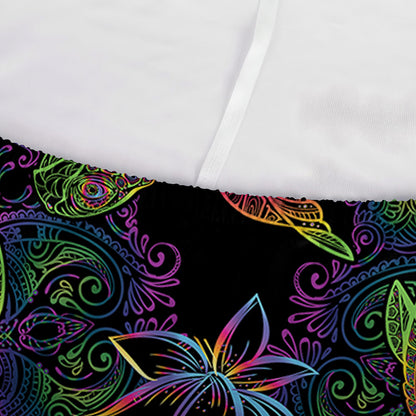 Psychedelic Sea Turtle Pattern Print Sofa Cover