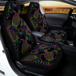 Psychedelic Sea Turtle Pattern Print Universal Fit Car Seat Covers