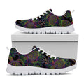 Psychedelic Sea Turtle Pattern Print White Running Shoes