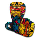 Psychedelic Skull Print Boxing Gloves