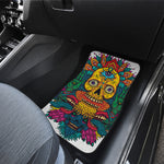 Psychedelic Skull Print Front Car Floor Mats