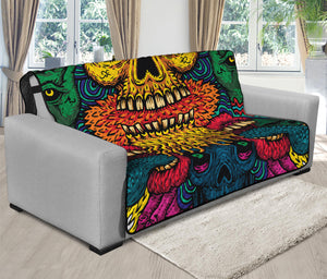 Psychedelic Skull Print Futon Protector