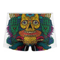 Psychedelic Skull Print Men's Boxer Briefs