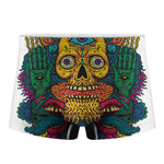 Psychedelic Skull Print Men's Boxer Briefs