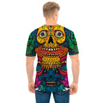 Psychedelic Skull Print Men's T-Shirt