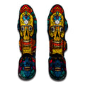 Psychedelic Skull Print Muay Thai Shin Guards