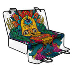 Psychedelic Skull Print Pet Car Back Seat Cover