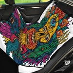 Psychedelic Skull Print Pet Car Back Seat Cover