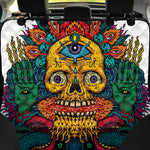 Psychedelic Skull Print Pet Car Back Seat Cover