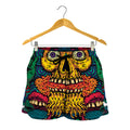Psychedelic Skull Print Women's Shorts