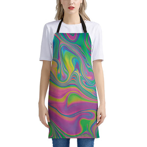 Psychedelic Soap Bubble Print Apron