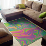 Psychedelic Soap Bubble Print Area Rug