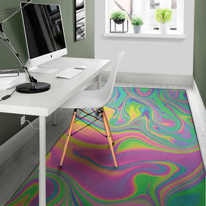 Psychedelic Soap Bubble Print Area Rug