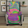 Psychedelic Soap Bubble Print Armchair Protector