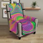 Psychedelic Soap Bubble Print Armchair Protector