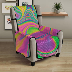 Psychedelic Soap Bubble Print Armchair Protector