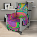 Psychedelic Soap Bubble Print Armchair Protector