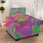 Psychedelic Soap Bubble Print Armchair Slipcover