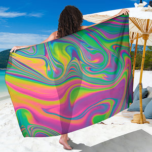 Psychedelic Soap Bubble Print Beach Sarong Wrap