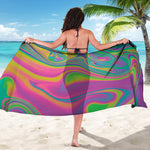 Psychedelic Soap Bubble Print Beach Sarong Wrap