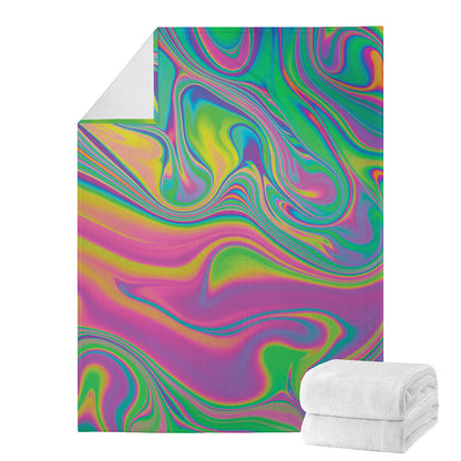 Psychedelic Soap Bubble Print Blanket